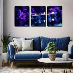 3pcs Realistic Yellow Candles Light Perfect Wall Art Canvas Unframed/Framed