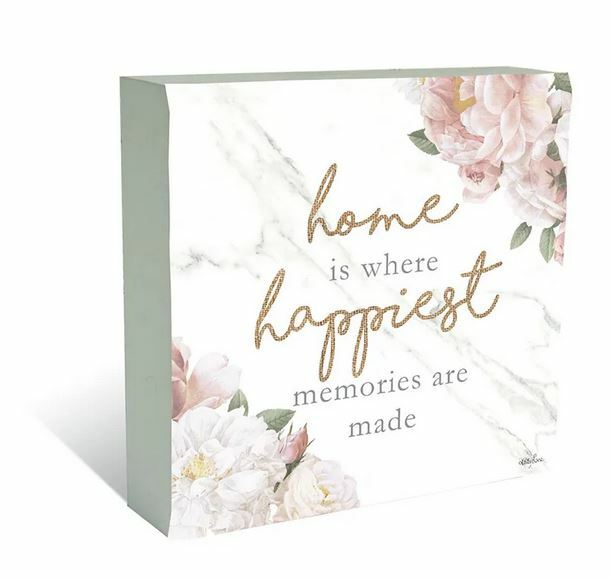 French Country Wooden Print Mothers Day Happiest Memories 40x40cm