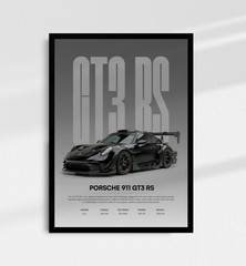 Porsche 911 GT3 RS Poster – Supercar Automotive Wall Art Print