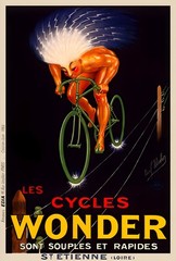 16461.Wall Decor Poster.Interior Art.Cycles Wonder French Ad Bicycle St Etienne