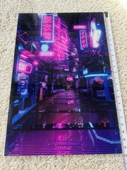 24×16 Cyberpunk Neon City Acrylic Wall Art – Tokyo Street Japan