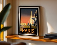 Paris (2) Retro Travel Poster