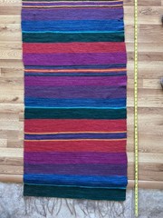 AFRICA LOOM THIN MULTICOLORED FABRIC WALL HANGING WITH HANGER 100″ x 30″