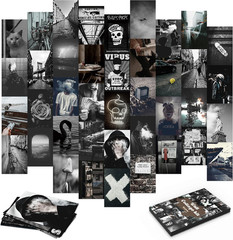 Grunge Aesthetic Wall Collage Kit – 40Pcs 4X6Inch Dark & Black Picture Set Fo…