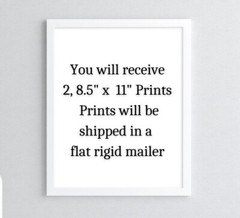 Strawberry Wall Art Prints, Set of 2 Kitchen Wall Art, Strawberry Decor #107