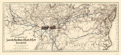 Railroad Map – Louisville New Albany and St Louis Air Line – Colton 1872