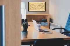 Railroad Map – Seaboard and Raleigh Railroad – Colton 1874 – Vintage Wall Art