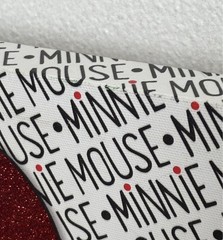 DISNEY – two Minnie Mouse Glitter Embellished Canvas – 8.25×16.25