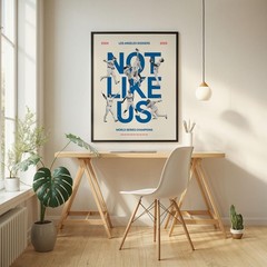 Not Like Us Dodgers Poster | World Series Champions Retro Mid-Century Art