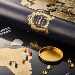 2 in 1 Gift Set – Scratch Off World Map and off US – Easy to…