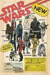 Poster Studio B – Star Wars Action Figures Classic List Movie 24×36″ NEW P4635