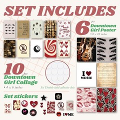 Downtown Girl Posters for Room Aesthetic Y2K Wall Art 8×10 Prints 2000s Decor
