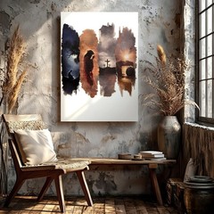 Wall Art Christian Jesus Cross Resurrection Empty Tomb Canvas Print Poster Decor