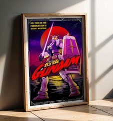 RX-78-2 Gundam Fine Art Print – Classic Mecha Anime Gaming Wall Poster