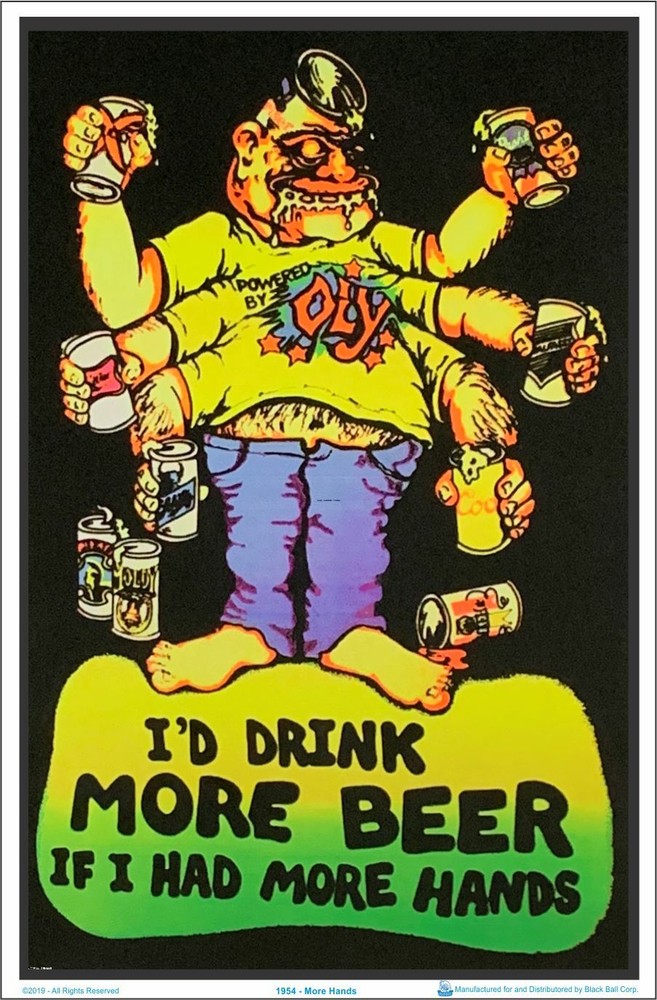 More Hands Blacklight Poster 23 x 35