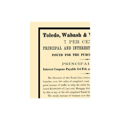 Railroad Map – Toledo Wabash and Western Railway 2 – Colton 1873 – Vintage Wall
