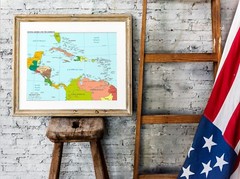 2013 CIA Political Map of Central America Home School Poster Study History