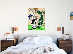 Alec Monopoly Money Golf Art Print | Mounted Canvas | Framed Canvas |Acrylic