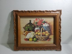 Vintage 1981 Homco Wall Art Ken Forrest «Fresh From The Farm» 13×11 In Farmhouse