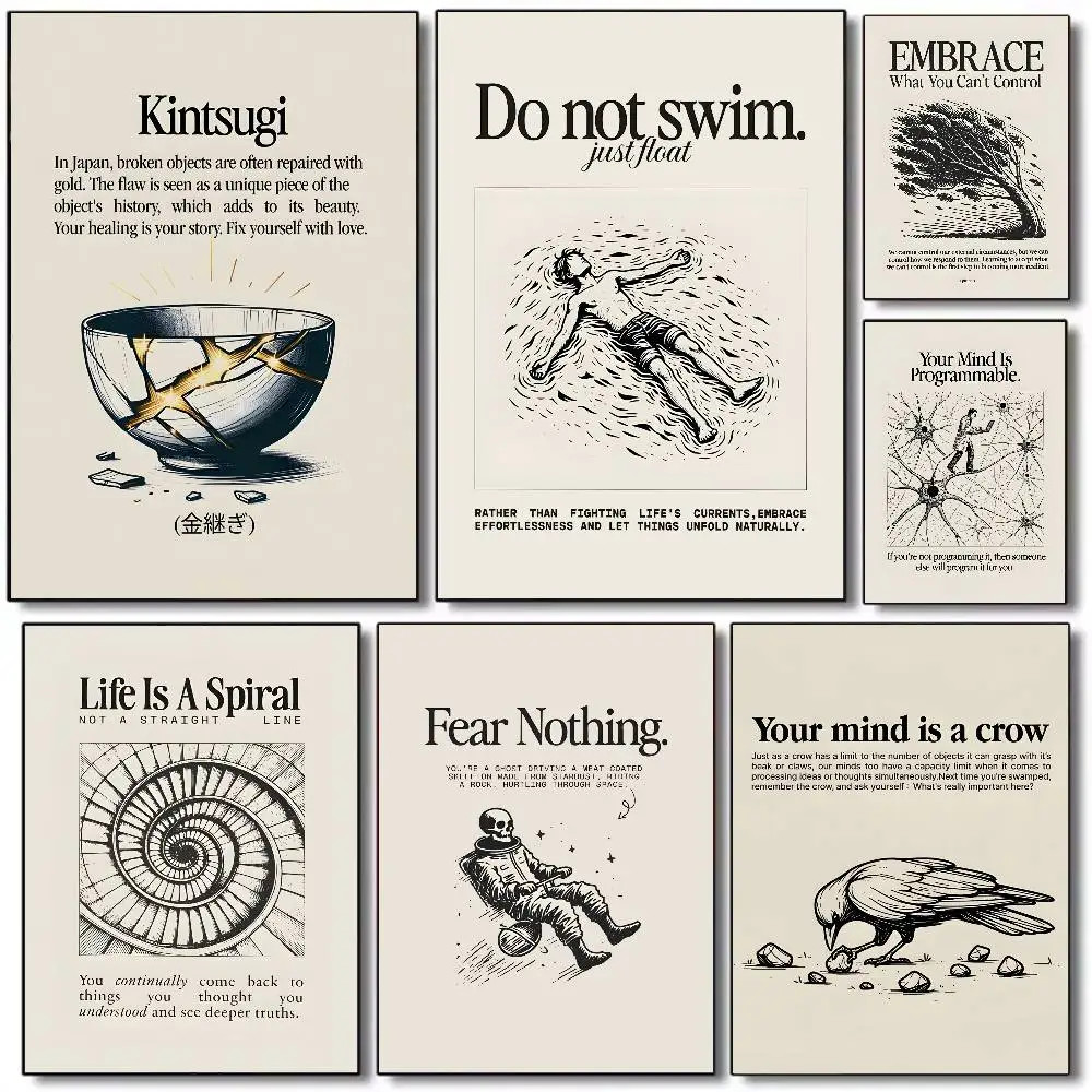 decor Life attitude quotes Poster HD art sticky wall waterproof