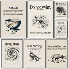 decor Life attitude quotes Poster HD art sticky wall waterproof