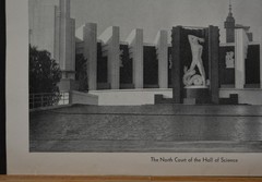 Antique Art Print Chicago Worlds Fair Hall of Science 1933 American History