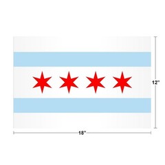 Chicago City Flag Cool Wall Decor Art Print Poster 12×18