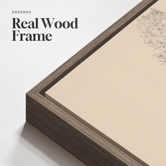 Framed Vintage Tree Sketch Wall Art Set of 3 Neutral Brown Canvas 16×24 Inch