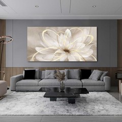 Large Painting Flower Canvas Wall Art for Living Room 30″x60″ Gold Wall Decor…