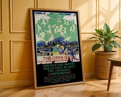 The Open Gate that Leads from Work to Play 1922 Retro Travel Poster
