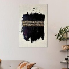 Islamic Kaaba Canvas Wall Art Black Gold Arabic Calligraphy Print Home Decor