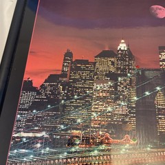 Electric Art New York Brooklyn Bridge Moon Lighted Picture 16 Lights