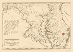 Historic State Map – Maryland – Lewis 1796 – Vintage Wall Art