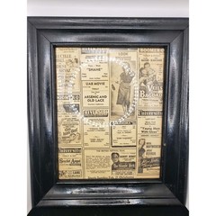 Vintage 1950s Oklahoma Newspaper Collage Display – Drive-In & Cinema Memorabilia