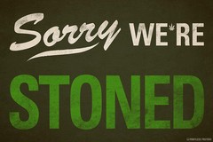 Pointless Posters Sorry We’re Stoned Weed Poster 18″L x 12″W