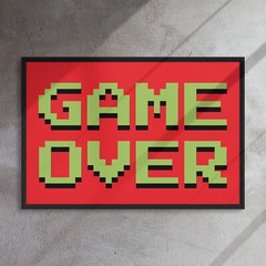 Game Over 36×24 Framed Canvas Print
