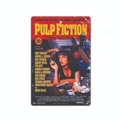 Pulp Fiction – Movie Poster 8×12 Tin Sign (Regular – Mia Wallace On Bed)
