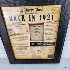The Party Post Back in 1921 Framed Poster 18 x 14 Vintage Style Wall Art