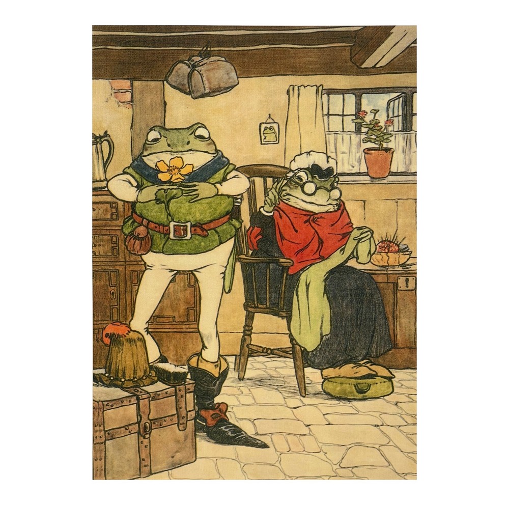 Whimsical Frog Poster – Funny Animal Wall Art for Kids or Nursery Illustration