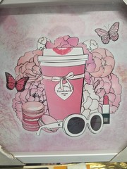 Stupell Industries Pink Glam Coffee & Accessories Botanical & Floral Painting