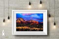 Sedona, Arizona at Night – Photography Prints – Red Rocks Decor – Southwestern