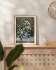 Framed Canvas Wall Art Vintage Floral Botanical Wall Decor Farmhouse Flower P…