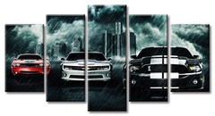 Boys Bedroom Decor Car Posters of Sports Cars Black and White Red Wall Art 5 …