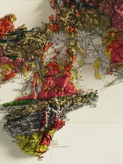 Japan Geological Map Wall Art – Vintage 2D Topographic Poster Print Decor