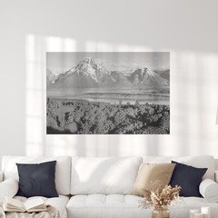 Ansel Adams Mount Moran Grand Teton Mountain Landscape Wall Art Poster Print