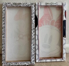 DISNEY – two Minnie Mouse Glitter Embellished Canvas – 8.25×16.25