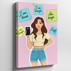 Vibrant, Illustrated Scene Featuring A Confident Figure Standing In Wall Art