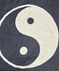 Yin Yang 2 Grommet Black Poly Flag ~ 3′ x 5′ ~ New In Plastic.