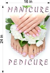 Pedicure Manicure 11 Photo-Realistic Paper Poster Salon ad Non-Laminate Vertical