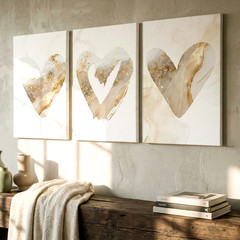 3 Pieces Elegant Abstract Large Wall Art Canvas Set for Living Room Set Of 3